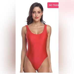 NWT MIAIULIA Retro-Inspired High Cut Low Back One Piece Swimsuit - Size Large